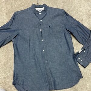 Men's Blue Button-Up Shirt